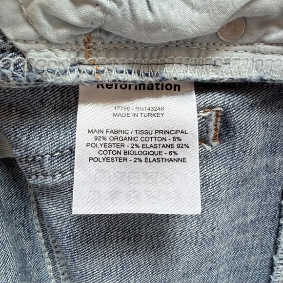 NWT Reformation Harper Mid-Rise Skinny Jeans in Destin Medium Wash Size 23 - Picture 11 of 14